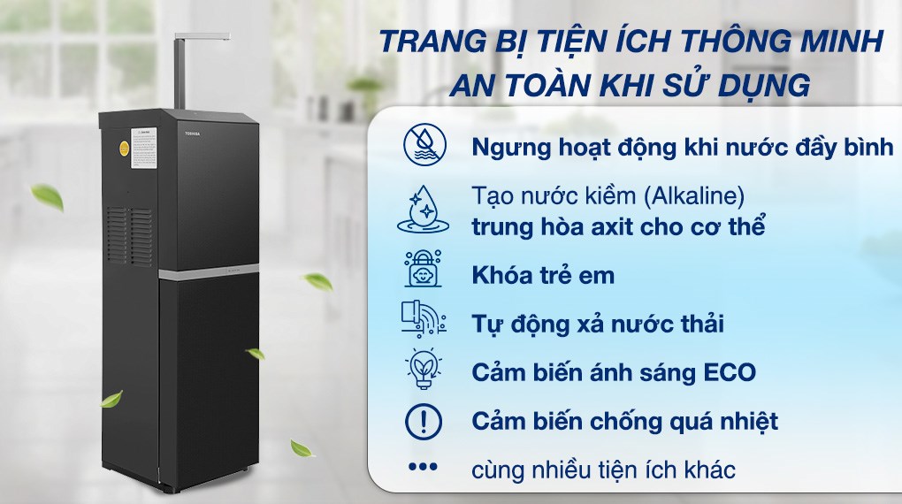 Máy lọc nước RO nóng nguội lạnh Hydrogen Toshiba TWP-W2396SVN(M) 10 lõi - 10