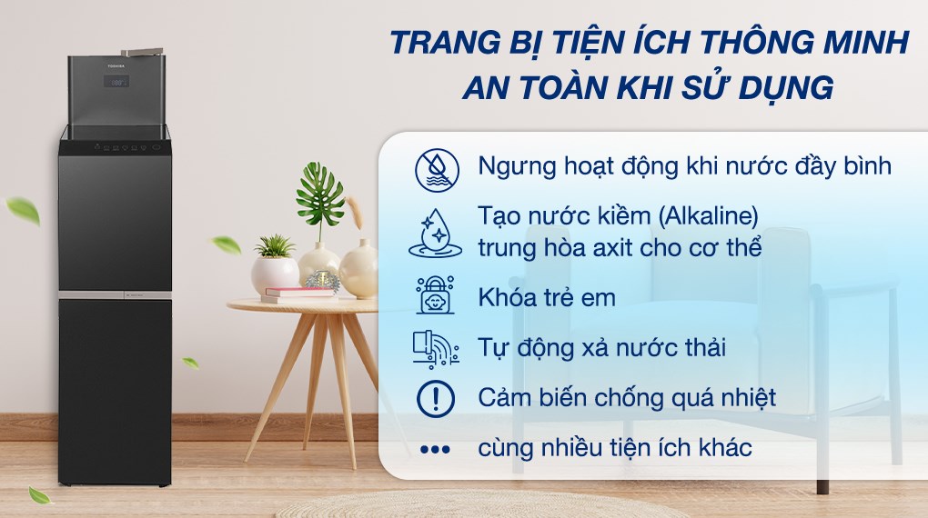 Máy lọc nước RO nóng nguội lạnh Hydrogen Toshiba TWP-W2398SVN(M) 10 lõi - 11