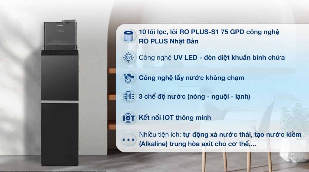 Máy lọc nước RO nóng nguội lạnh Toshiba TWP-W2399SVN(M) 10 lõi