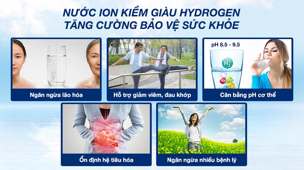 Máy lọc nước RO Hydrogen ion kiềm Mutosi MP-S1001H 10 lõi