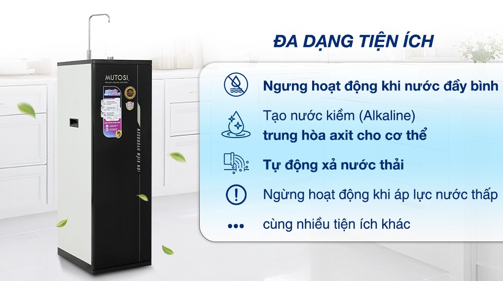 Máy lọc nước RO Hydrogen ion kiềm Mutosi MP-S1001H 10 lõi