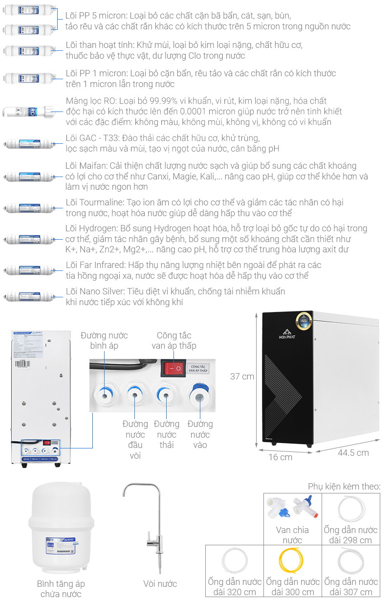 Máy lọc nước RO Hòa Phát HPU488 11 lõi