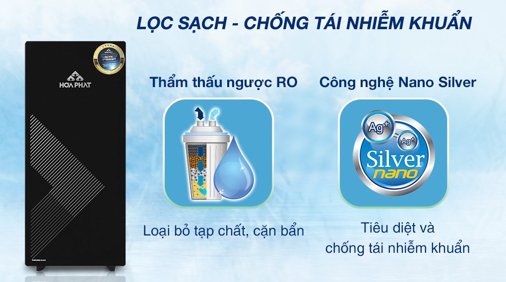 Máy lọc nước RO Hydrogen Hòa Phát HPU488 11 lõi