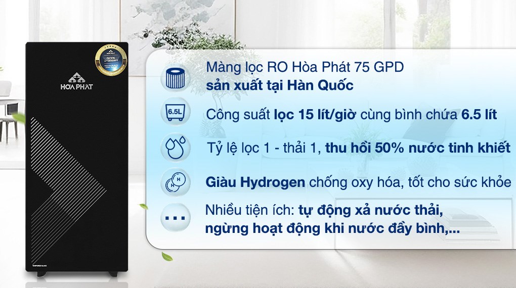 Máy lọc nước RO Hydrogen Hòa Phát HPU488 11 lõi