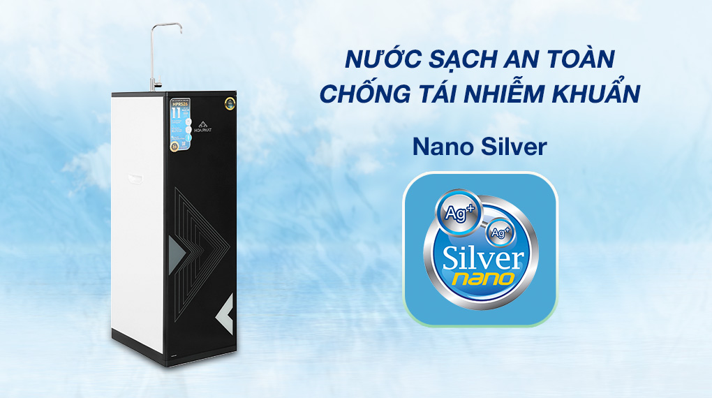 Diệt khuẩn Nano Silver - Máy lọc nước RO Hòa Phát HPR526 11 lõi