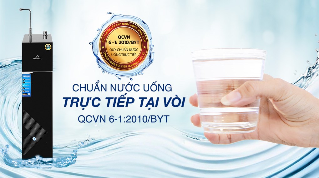 Máy lọc nước RO nóng nguội lạnh Hydrogen Hòa Phát HPN692 10 lõi