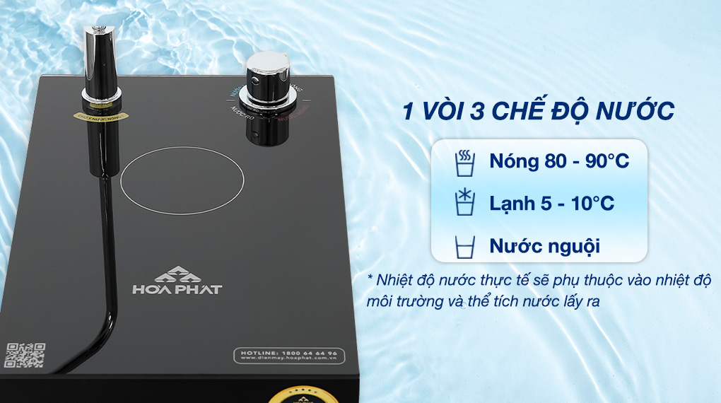 Chế độ nước - Máy lọc nước RO nóng nguội lạnh Hòa Phát HPN692 10 lõi