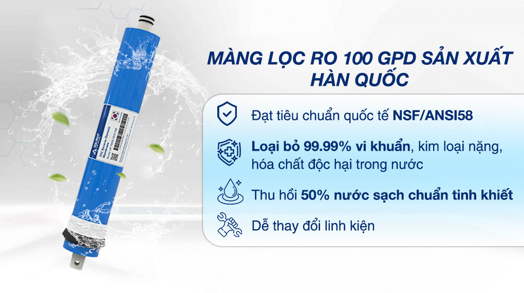 Màng RO - Máy lọc nước RO nóng nguội lạnh Hòa Phát HPN692 10 lõi