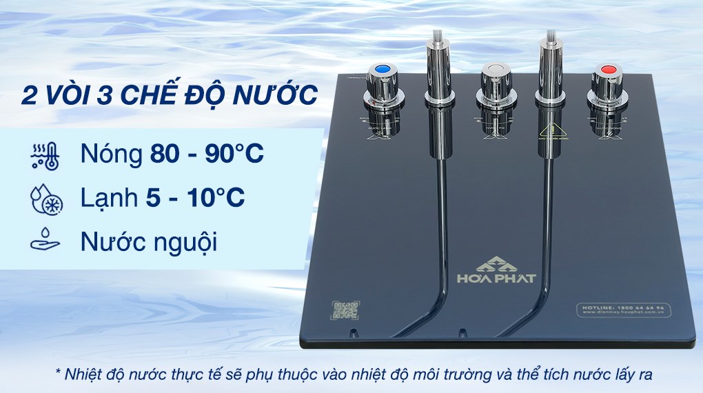 Máy lọc nước RO nóng nguội lạnh Hydrogen Hòa Phát HPN666 11 lõi