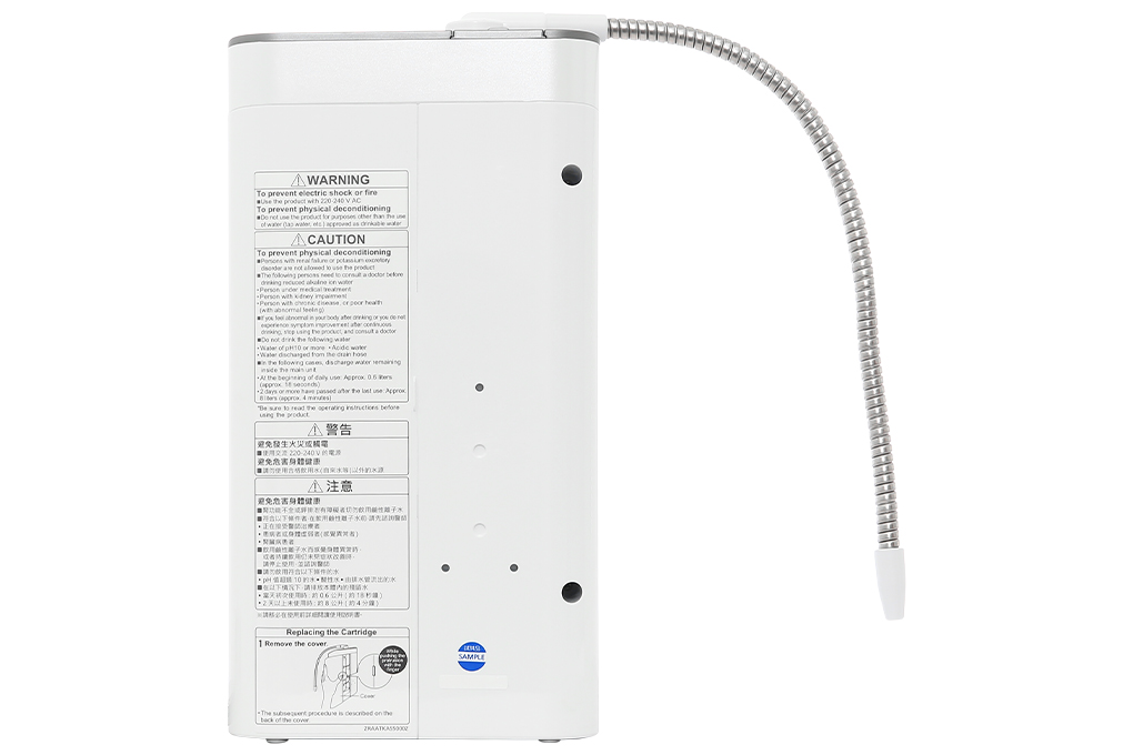 Máy lọc nước điện giải ion kiềm Panasonic TK-AS500-ZVN 3 tấm điện cực Màu Trắng - Xám
