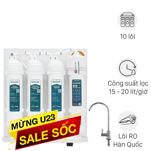 Máy lọc nước RO Hydrogen Sunhouse SHA8201KV