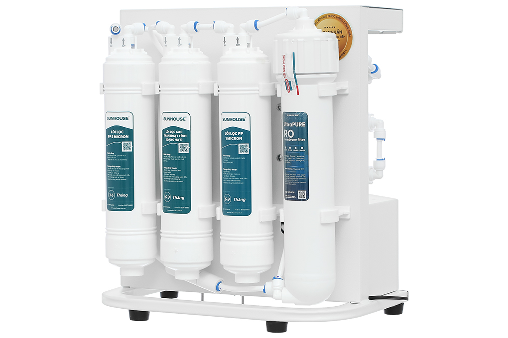 Máy lọc nước RO Hydrogen Sunhouse SHA8201KV 10 lõi Màu Trắng