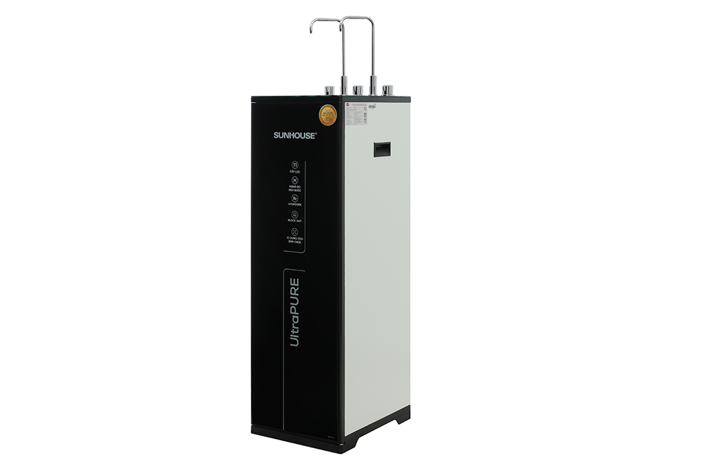 Máy lọc nước RO nóng nguội lạnh Hydrogen Sunhouse UltraPURE SHA76623KL 11 lõi Màu Trắng/Đen