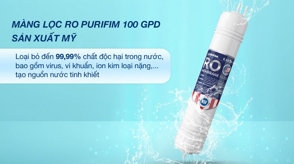 Máy lọc nước RO Hydrogen Karofi KAQ-U98 Pro 10 lõi