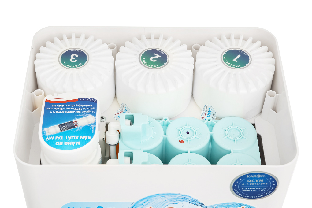 Máy lọc nước RO Hydrogen Karofi KAQ-U98 Pro 10 lõi Màu Trắng