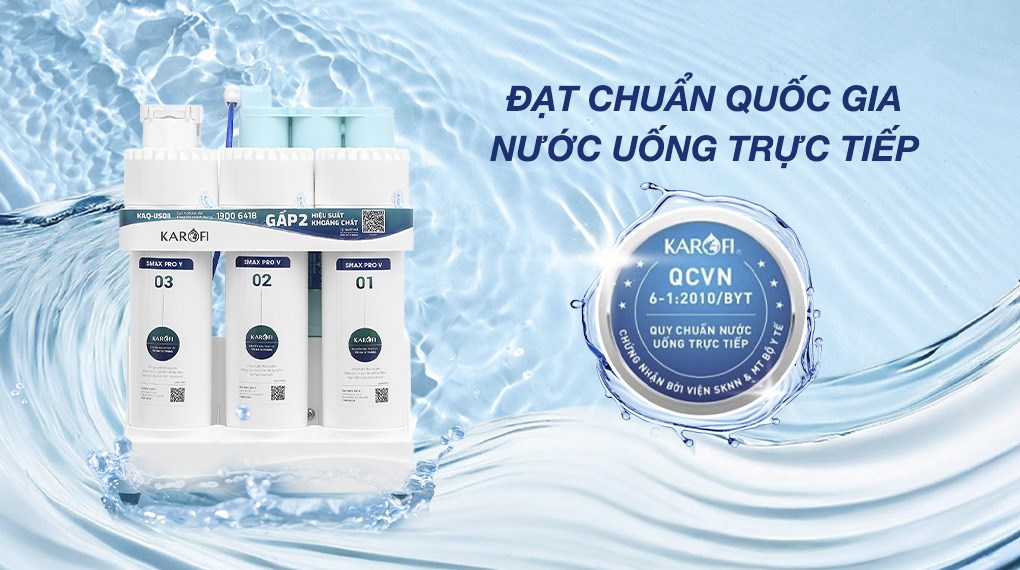 Máy lọc nước RO Karofi KAQ-US08 10 lõi