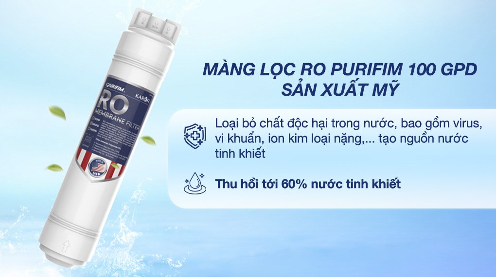 Máy lọc nước RO Karofi KAQ-US08 10 lõi