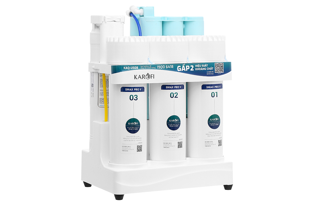 Máy lọc nước RO Karofi KAQ-US08 10 lõi Màu Trắng