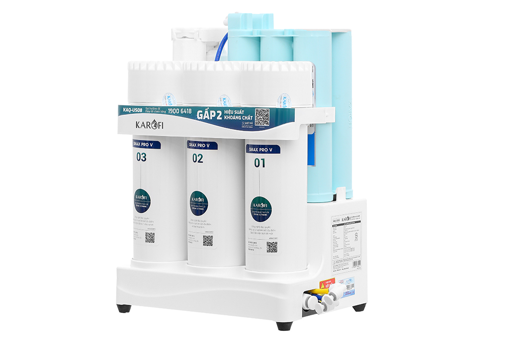 Máy lọc nước RO Karofi KAQ-US08 10 lõi Màu Trắng
