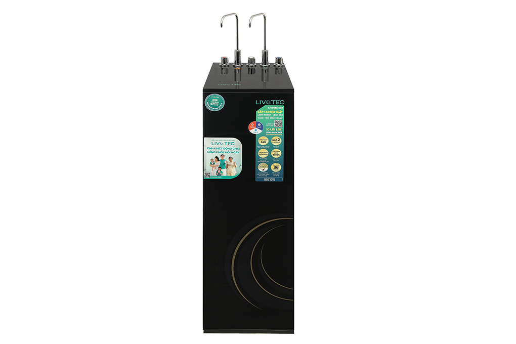 Máy lọc nước RO nóng nguội lạnh Hydrogen Livotec 638 10 lõi Màu Đen