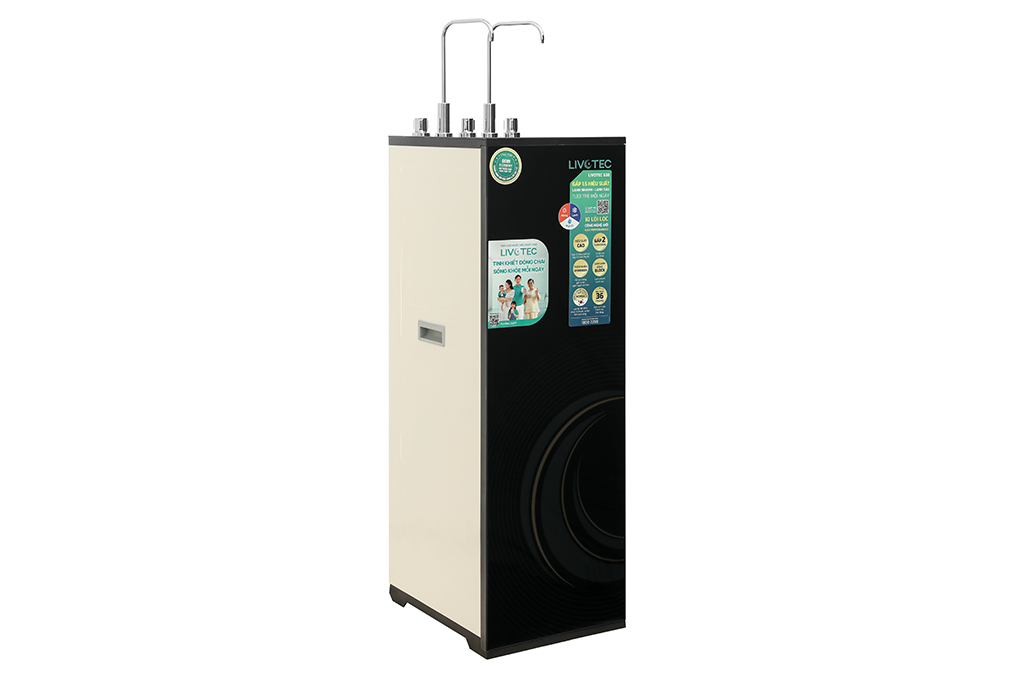 Máy lọc nước RO nóng nguội lạnh Hydrogen Livotec 638 10 lõi Màu Đen