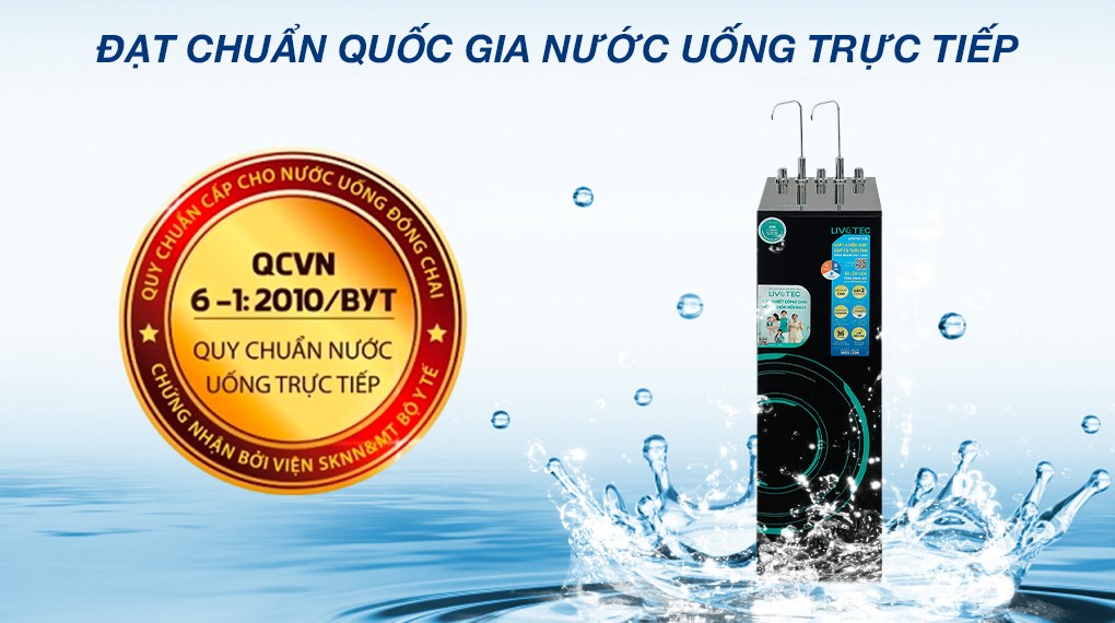 Máy lọc nước RO nóng nguội lạnh Hydrogen Livotec 636 10 lõi
