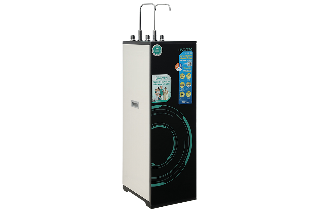 Máy lọc nước RO nóng nguội lạnh Hydrogen Livotec 636 10 lõi Màu Đen