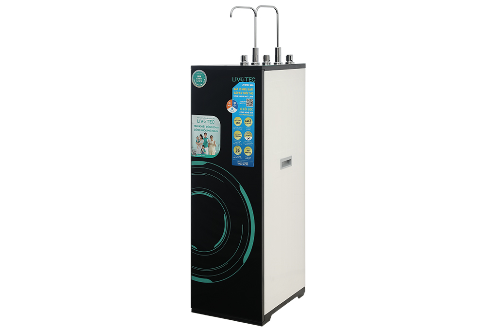 Máy lọc nước RO nóng nguội lạnh Hydrogen Livotec 636 10 lõi Màu Đen