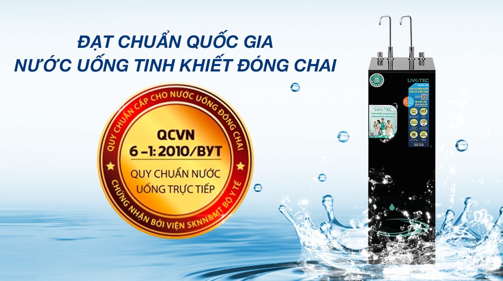 Máy lọc nước RO nóng nguội Hydrogen Livotec 635 10 lõi
