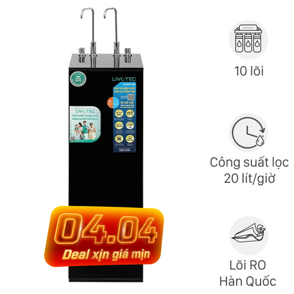 Máy lọc nước RO nóng nguội Hydrogen Livotec 635