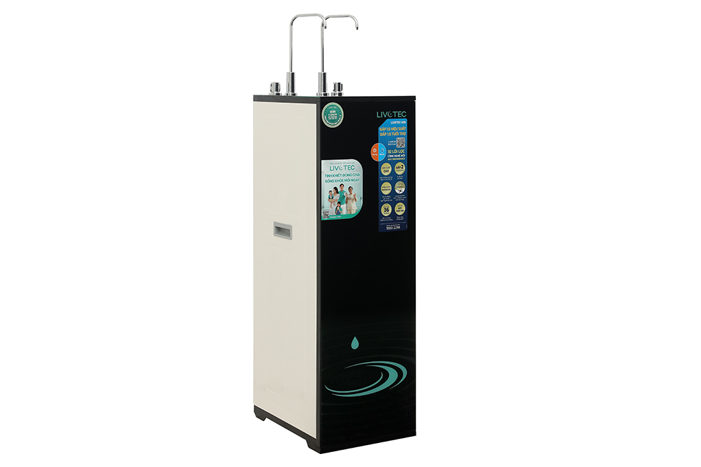 Máy lọc nước RO nóng nguội Hydrogen Livotec 635 10 lõi Màu Đen
