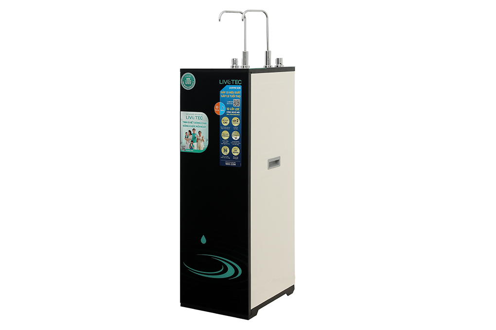 Máy lọc nước RO nóng nguội Hydrogen Livotec 635 10 lõi Màu Đen