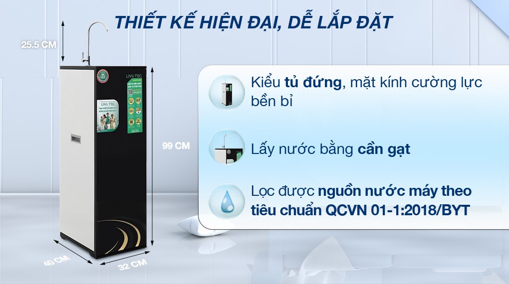 Máy lọc nước RO Hydrogen Livotec 608 10 lõi