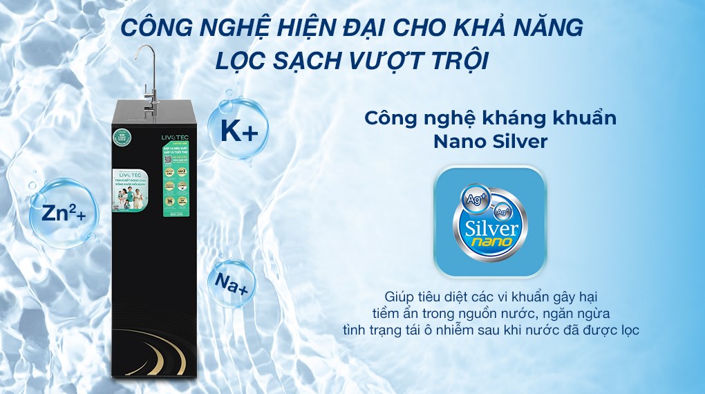 Máy lọc nước RO Hydrogen Livotec 608 10 lõi