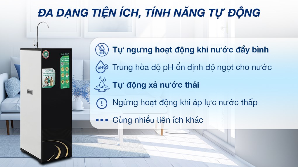 Máy lọc nước RO Hydrogen Livotec 608 10 lõi