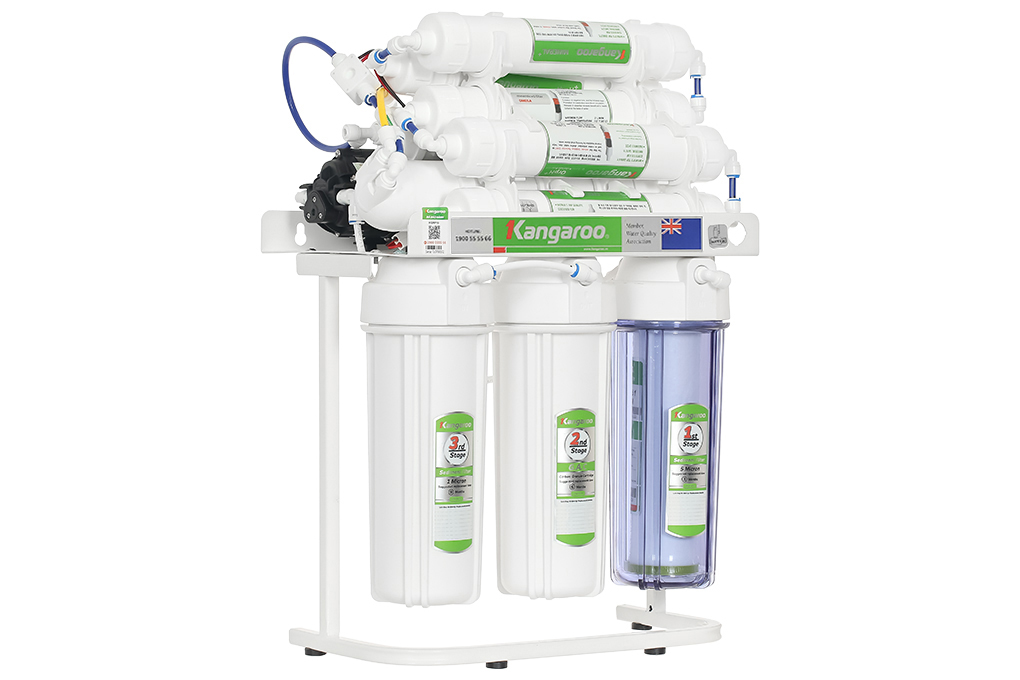 Máy lọc nước RO Hydrogen Kangaroo KGRP10 10 lõi Màu Trắng