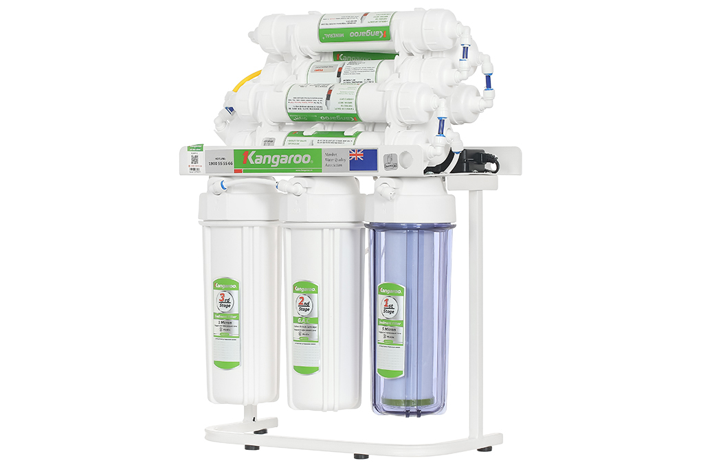 Máy lọc nước RO Hydrogen Kangaroo KGRP10 10 lõi Màu Trắng