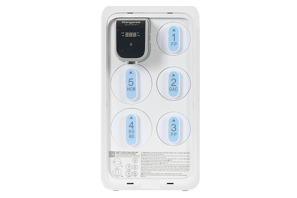 Máy lọc nước RO Hydrogen Kangaroo KG400HD 5 lõi Màu Trắng