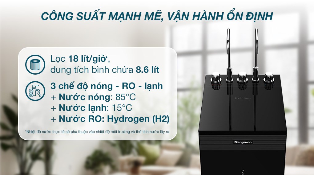 Máy lọc nước RO nóng nguội lạnh Hydrogen Kangaroo KG11A2 11 lõi