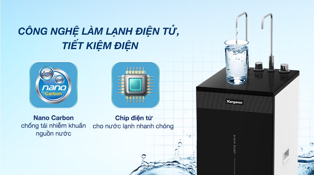 Máy lọc nước RO nóng nguội lạnh Hydrogen Kangaroo KG11A2 11 lõi