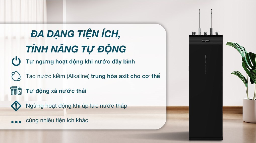 Máy lọc nước RO nóng nguội lạnh Hydrogen Kangaroo KG11A2 11 lõi