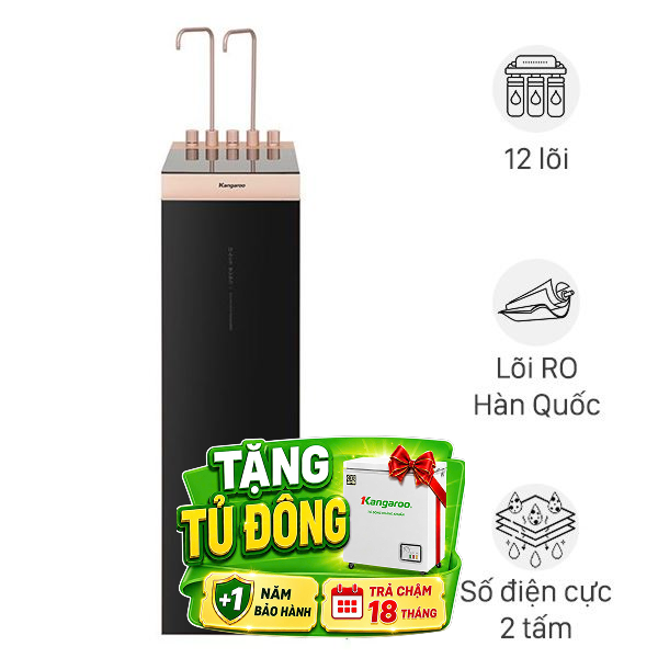 Máy lọc nước RO nóng nguội lạnh Hydrogen ion kiềm Kangaroo KGHC12A2