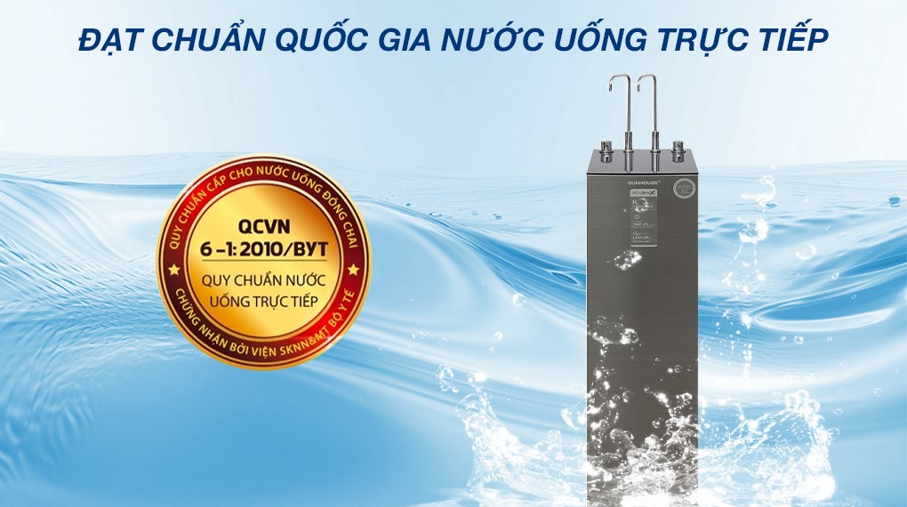 Máy lọc nước RO nóng nguội lạnh Hydrogen Sunhouse UltraX SHA76601S 11 lõi