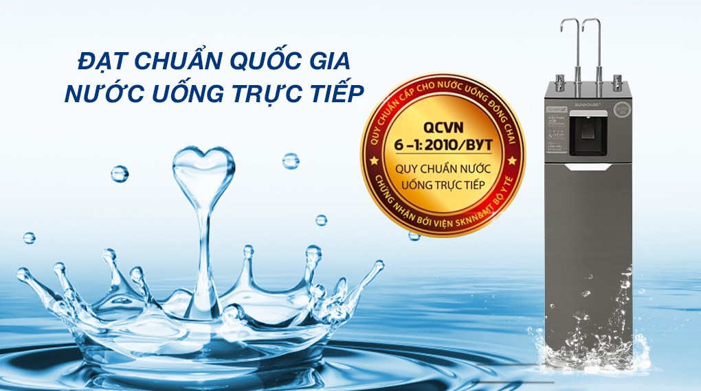 Máy lọc nước RO nóng nguội lạnh Hydrogen Sunhouse UltraX SHA76658SH 11 lõi