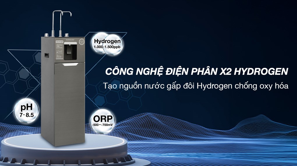 Máy lọc nước RO nóng nguội lạnh Hydrogen Sunhouse UltraX SHA76658SH 11 lõi
