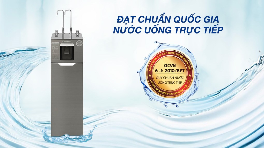 Máy lọc nước RO nóng nguội lạnh Hydrogen Sunhouse UltraX SHA76668SH 11 lõi