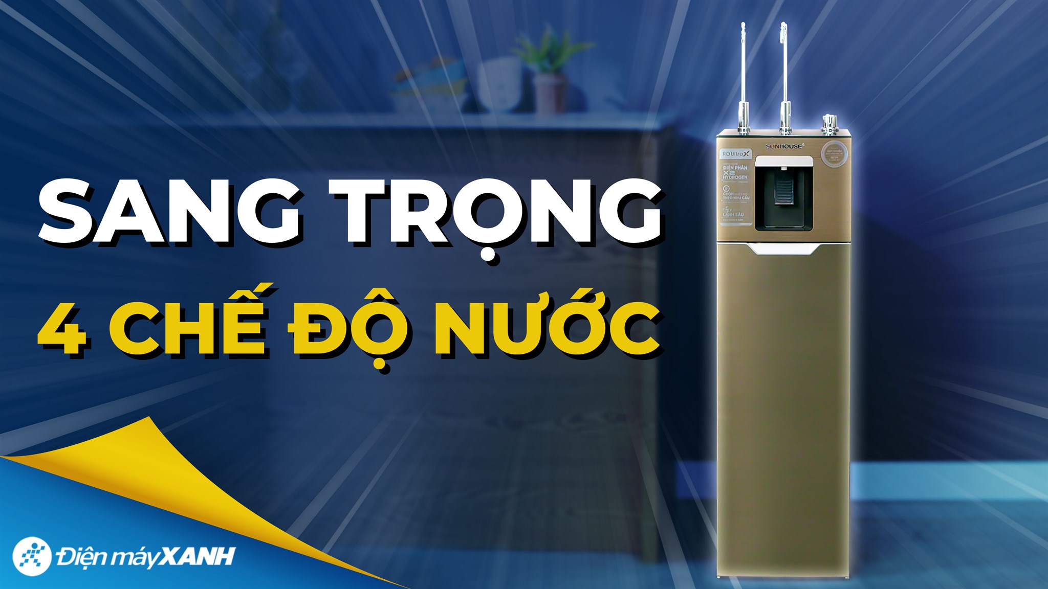 Máy lọc nước RO nóng nguội lạnh Hydrogen Sunhouse UltraX SHA76688SH 11 lõi