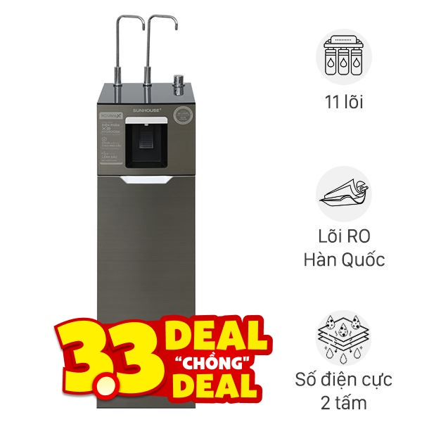 Máy lọc nước RO nóng nguội lạnh Hydrogen Sunhouse SHA76688SH