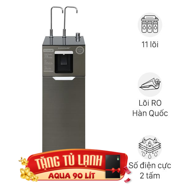 Máy lọc nước RO nóng nguội lạnh Hydrogen Sunhouse SHA76688SH