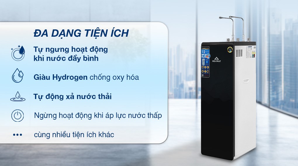 Máy lọc nước RO nóng nguội lạnh Hydrogen Hòa Phát HPN669 12 lõi